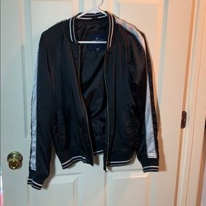 Size Medium Black and White AE Bomber Jacket